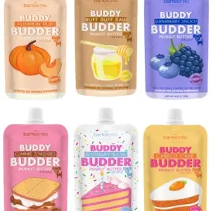 Dog Peanut Butter Squeeze Pack – 4 oz (Buddy Budder Flavors)